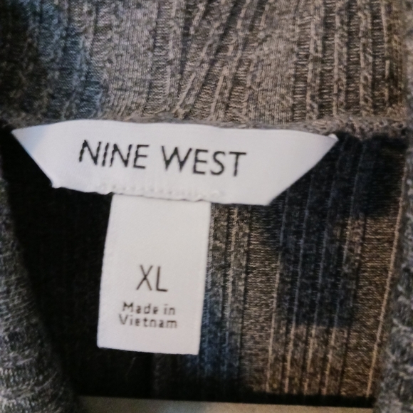 * Nine West Midi Gray Ribbed Slim Dress Size XL - Picture 7 of 9